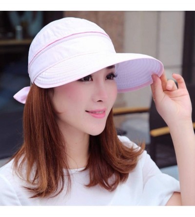 Sun Hats Sun Hats for Women with UV Protection Wide Brim Sun Hat Visor Summer Beach Outdoor Foldable Womens Cap - C018D8TX7KS...