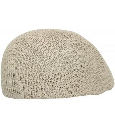 Newsboy Caps Men Breathable Mesh Summer Hat Newsboy Beret Ivy Cap Cabbie AM31168 - Beige - C418R2AXSRW $22.41