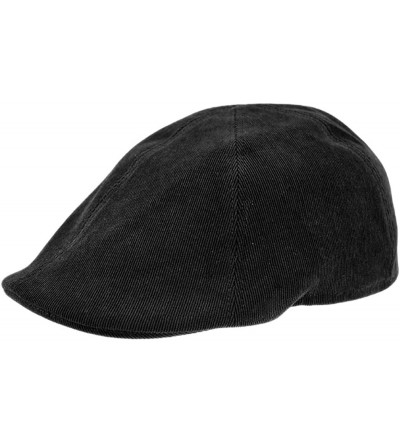 Newsboy Caps Corduroy Duckbill Ivy Cap - Black - C7114H6V7OD $27.14