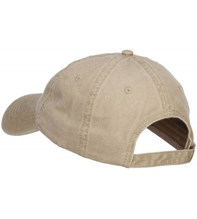 Baseball Caps US Army Veteran Military Embroidered Washed Cap - Khaki - CH17Y0DSOZG $29.69