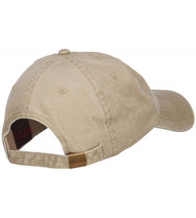 Baseball Caps US Army Veteran Military Embroidered Washed Cap - Khaki - CH17Y0DSOZG $29.69