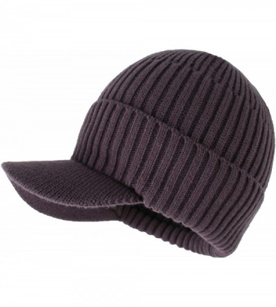 Skullies & Beanies Men's Winter Hat Outdoor Newsboy Hat Warm Thick Lambswool Knit Beanie Cap - Drakgrey1 - C218A8ITN3C $11.92