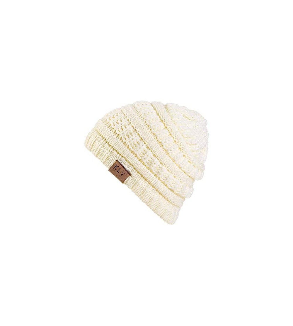 Fedoras Unisex Classic Knit Beanie Women Men Winter Leopard Hat Adult Soft & Cozy Cute Beanies Cap - White B - CH192R689OM $9.28