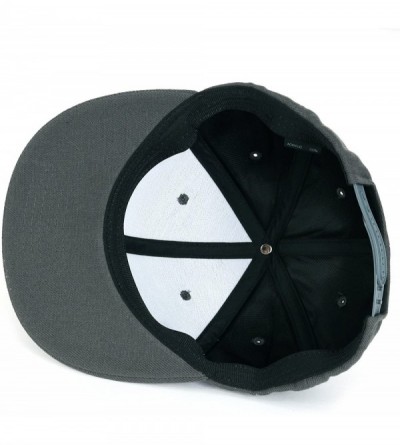 Baseball Caps Cute Superheroes Rubber Charms Flat Bill Snapback Hat Baseball Cap - Dark Charcoal - CR12FXL7NXT $33.96