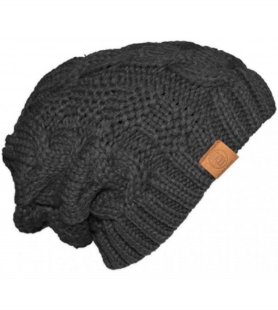 Skullies & Beanies Unisex Warm Chunky Soft Stretch Cable Knit Beanie Cap Hat - Grey-102 - C7120K3KJ27 $11.99