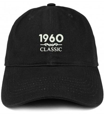 Baseball Caps Classic 1960 Embroidered Retro Soft Cotton Baseball Cap - Black - C618D02DKIY $38.09