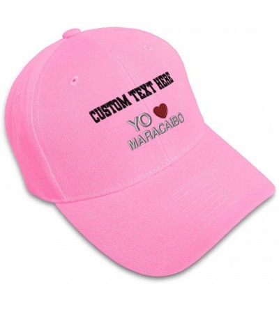 Baseball Caps Custom Baseball Cap Yo Amo Maracaibo Spanish Embroidery Dad Hats for Men & Women - Soft Pink - C318ANL9802 $13.73