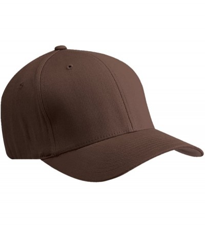 Baseball Caps Premium Original Blank V-Cotton Twill Fitted Hat Cap Flex Fit 5001 Small / Medium - Brown - CV1187T0O9P $8.46