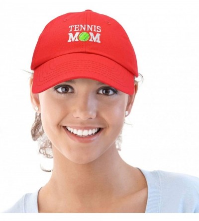 Baseball Caps Premium Cap Tennis Mom Hat for Women Hats and Caps - Red - CE18IOL0DEZ $12.25