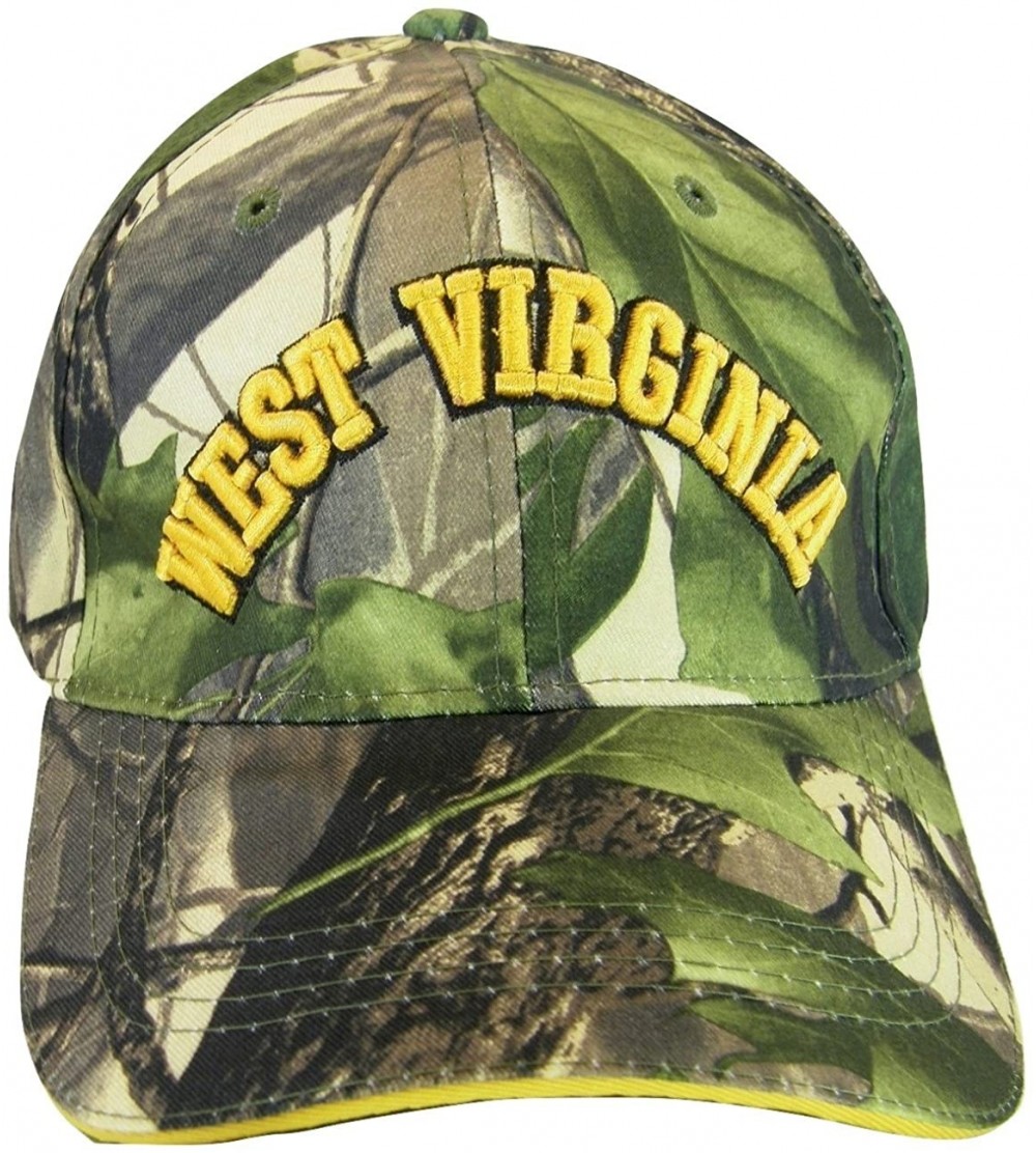 Baseball Caps West Virginia Men's Camouflage Adjustable Baseball Cap - Normal - C717YIHH0ZD $23.07
