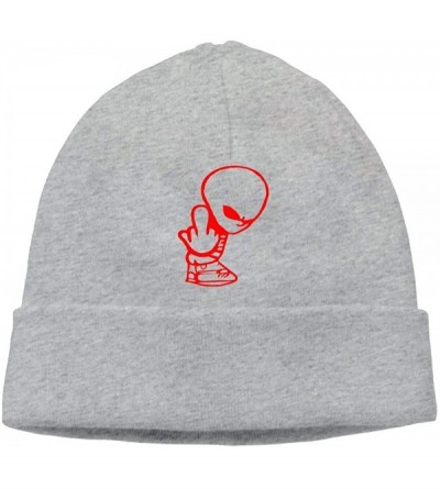 Skullies & Beanies Beanie Hat Knit Hats Winter Warm Fashion Alien Middle Finger Men - Ash - CQ18IZR7UXT $13.95