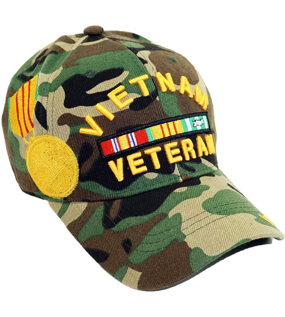 Baseball Caps U.S. Military Vietnam Veteran Official Licensed Embroidery Hat Army Veteran Baseball Cap - CO18EZKRQ0C $19.92