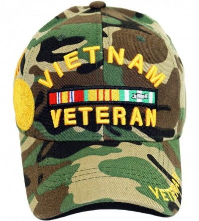 Baseball Caps U.S. Military Vietnam Veteran Official Licensed Embroidery Hat Army Veteran Baseball Cap - CO18EZKRQ0C $19.92