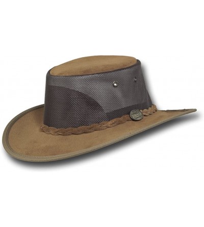 Sun Hats Foldaway Cooler Leather Hat - Item 1068 - Hickory - C611BHMN6MB $45.90