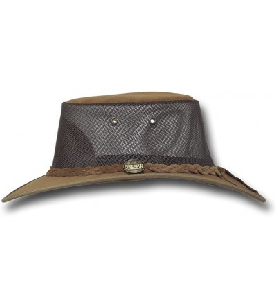 Sun Hats Foldaway Cooler Leather Hat - Item 1068 - Hickory - C611BHMN6MB $45.90