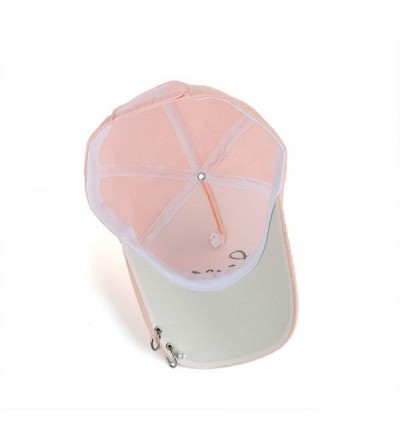 Baseball Caps Womens Baseball Cap Love Adjustable Embroidery Plastic Strap Metal Rings - Grey - CS1805EN9ER $19.57