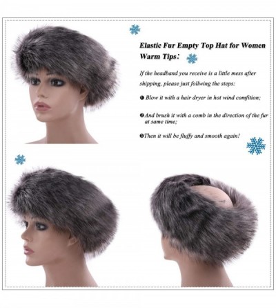 Cold Weather Headbands Women's Faux Fur Headband Winter Earwarmer Earmuff with Stretch-Senior Gray - Senior Gray - CZ18L69NO4...