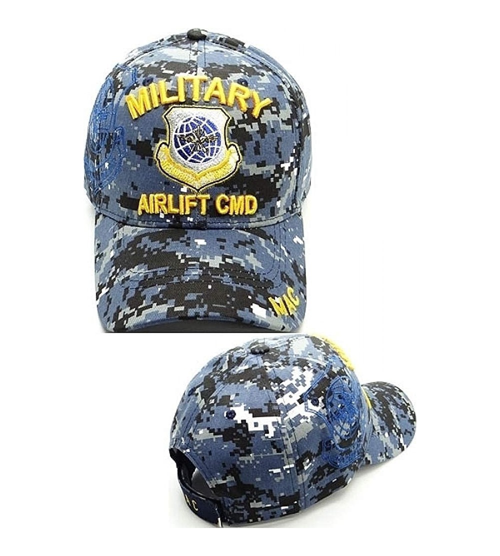 Baseball Caps Military Airlift Command Shadow Mens Cap - Navy Digital Camo - C41998TK3GN $14.94