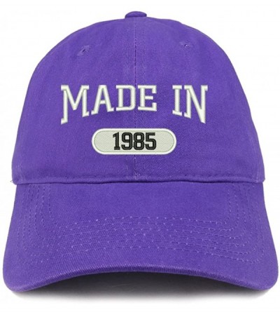 Baseball Caps Made in 1985 Embroidered 35th Birthday Brushed Cotton Cap - Purple - CD18C98XT3Q $21.20