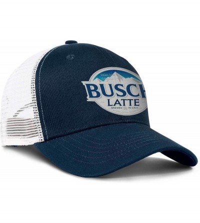 Baseball Caps Unisex Adjustable Busch-Latte-Beer-Logo-Baseball Cap Classic Flat Hat - Dark_blue-55 - C818U2UNTNT $20.51