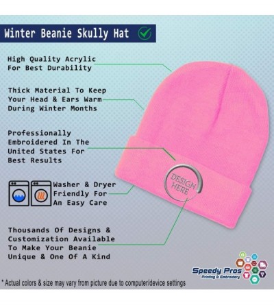 Skullies & Beanies Custom Beanie for Men & Women Coolest Dad Ever Black Embroidery Skull Cap Hat - Soft Pink - C318ZWOQCOI $1...
