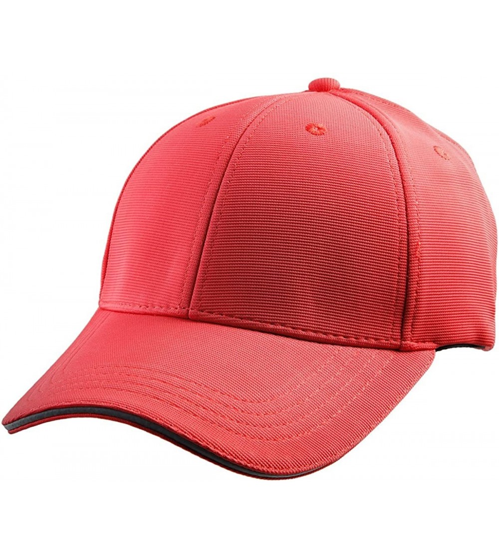 Baseball Caps Classic Solid Color Camo Baseball Cap Adjustable Sport Running Sun Hat - 02-red - CM17XHQW3H0 $21.30