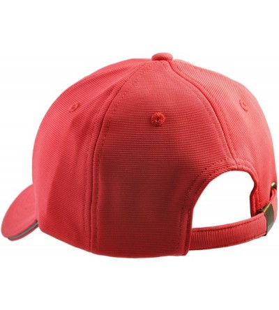 Baseball Caps Classic Solid Color Camo Baseball Cap Adjustable Sport Running Sun Hat - 02-red - CM17XHQW3H0 $21.30