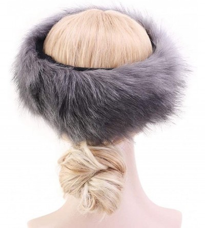 Cold Weather Headbands Women's Faux Fur Headband Elastic Head Warmer Luxurious Earmuff Snow Hat - Rabbit - C618K6CYHDE $11.20
