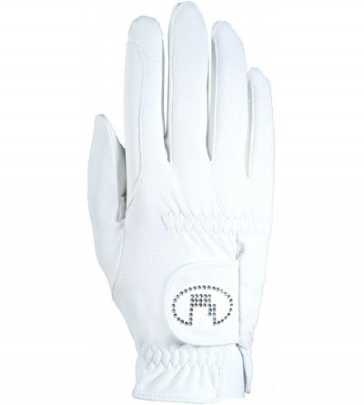 Newsboy Caps ladies crystal riding gloves LISBOA - white-crystal - CQ11L9TSPMN $58.13