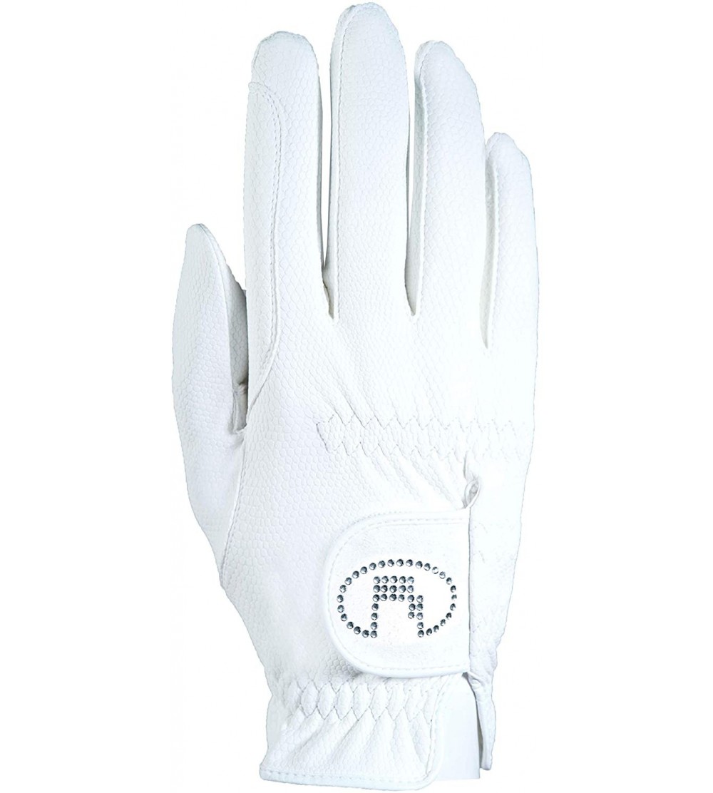 Newsboy Caps ladies crystal riding gloves LISBOA - white-crystal - CQ11L9TSPMN $58.13