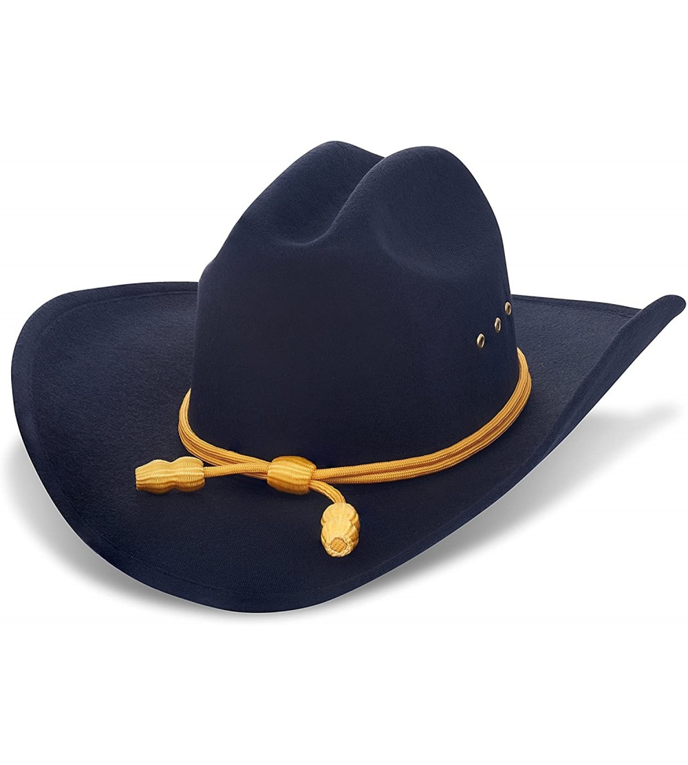 Cowboy Hats Western Cowboy Hat - Cattleman's with Cavalry Band - Black - Cattleman's - C411GSSCQKH $33.21