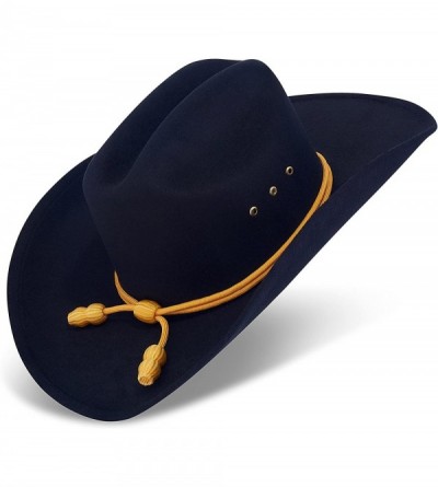 Cowboy Hats Western Cowboy Hat - Cattleman's with Cavalry Band - Black - Cattleman's - C411GSSCQKH $33.21