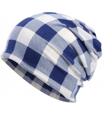 Skullies & Beanies Chemo Hat Beanie Turban Cancer Cap Headwear Women - Blue - CU18KO92WWU $12.87