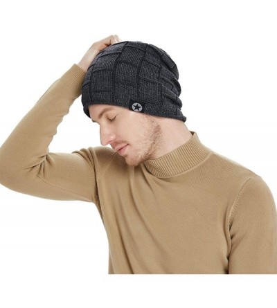 Skullies & Beanies Winter Knit Wool Warm Hat Thick Soft Stretch Slouchy Beanie Skully Cap - F1-grey - C818HEEG69R $12.43