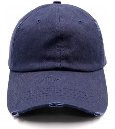 Baseball Caps Ponytail Unconstructed Washed Dad Hat Messy High Bun Ponycaps Plain Baseball Cap - CB18WWWUTYC $11.60