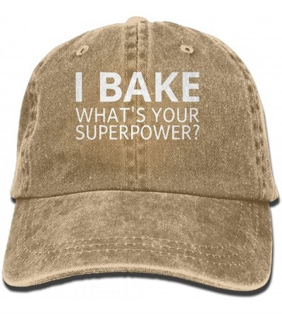 Cowboy Hats I Bake- What's Your Superpower Trend Printing Cowboy Hat Fashion Baseball Cap for Men and Women Black - Natural -...