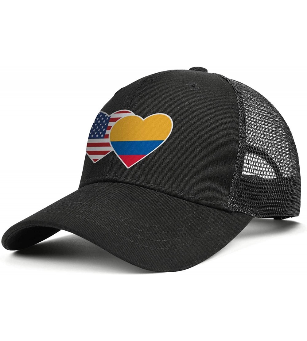 Baseball Caps Unisex Duck Tongue Hat Oklahoma Flag Adjustable Dad Sandwich Mesh Cap - American Colombia Flag - CA18UMLQC85 $2...