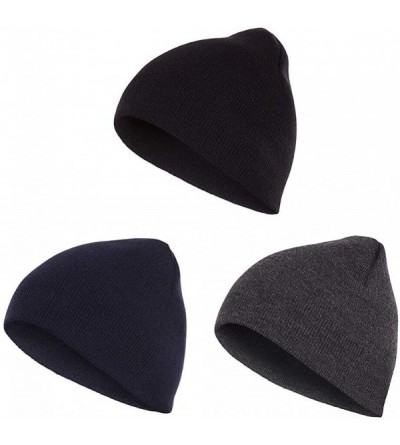 Skullies & Beanies Beanies Hats Caps Short Uncuffed Knit Soft Warm Winter for Men Women - Heather Charcoal - C418KRNUS0T $7.25