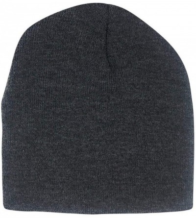 Skullies & Beanies Beanies Hats Caps Short Uncuffed Knit Soft Warm Winter for Men Women - Heather Charcoal - C418KRNUS0T $7.25