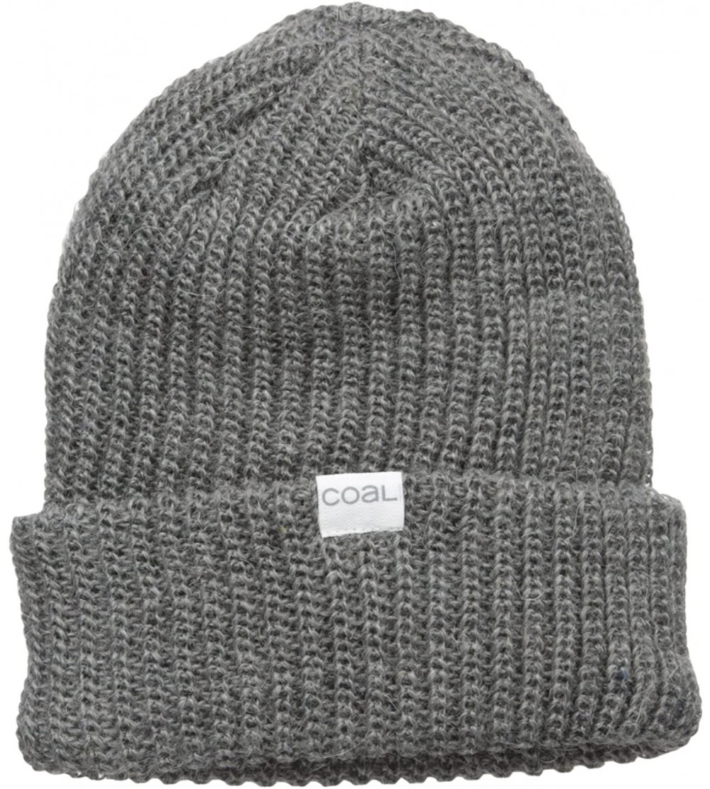 Skullies & Beanies Men's the Edward Heavy Gauge Rib Knit Beanie Hat - Heather Grey - CQ120R1APSJ $45.01