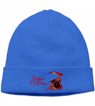 Skullies & Beanies Mens & Womens Children Of Bodom Logo Skull Beanie Hats Winter Knitted Caps Soft Warm Ski Hat Black - Blue ...