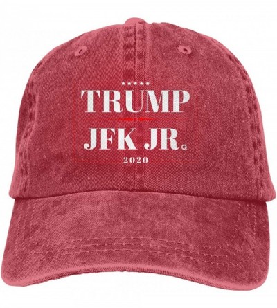 Baseball Caps Donald Trump & JFK Jr Q 2020 Campaign Adjustable Baseball Caps Denim Hats Cowboy Sport Outdoor - Red - CB18W7TL...
