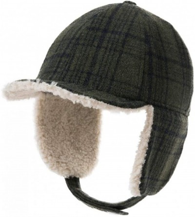 Baseball Caps Wool/Cotton/Washed Baseball Cap Earflap Elmer Fudd Hat All Season Fashion Unisex 56-61CM - 00810_olive Green - ...