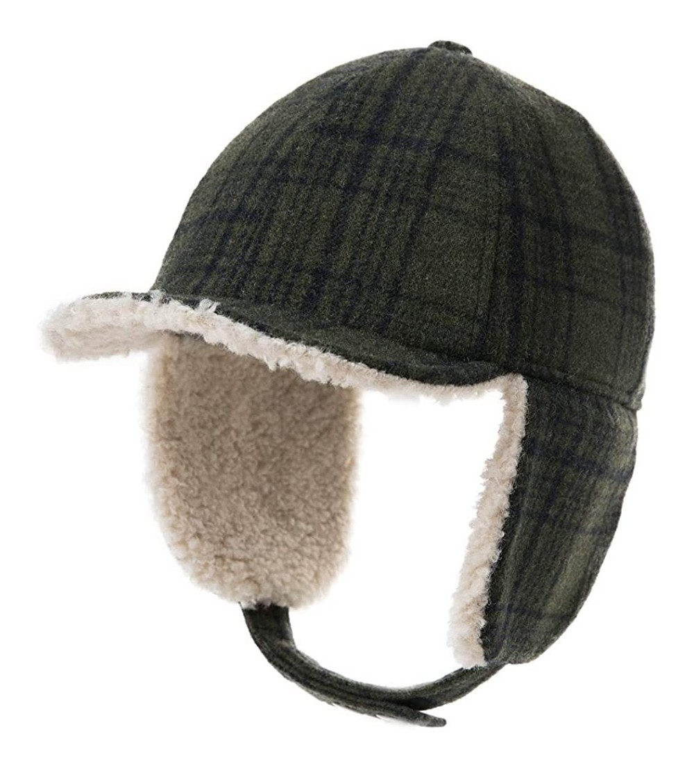 Baseball Caps Wool/Cotton/Washed Baseball Cap Earflap Elmer Fudd Hat All Season Fashion Unisex 56-61CM - 00810_olive Green - ...