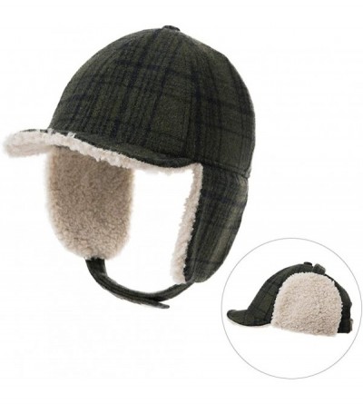 Baseball Caps Wool/Cotton/Washed Baseball Cap Earflap Elmer Fudd Hat All Season Fashion Unisex 56-61CM - 00810_olive Green - ...