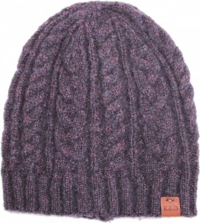 Skullies & Beanies Men Women Knit Winter Warmers Hat Daily Slouchy Hats Beanie Skull Cap - 6.7) Wool Mix Purple - CD186UEI2ZW...