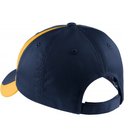 Baseball Caps Dry Zone Nylon Colorblock Structured Cap - Gold/White - CM11DJALO5J $8.70