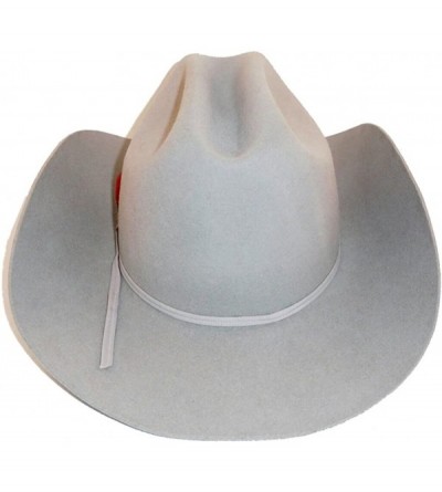 Cowboy Hats 100% Wool Felt Cattleman Cowboy Hat - Grey Silverbelly - CM12BDG80HV $46.87