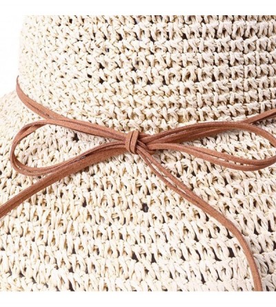 Sun Hats Spring and Summer Beach Cap Women Straw Fisherman Hat Sun Hat (Beige) - Beige - C018QNLSNYD $11.38