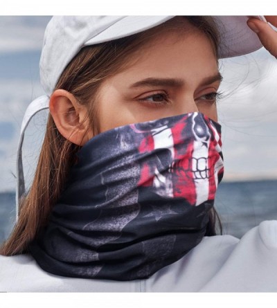 Balaclavas Bandana Cloth Face Mask Washable Face Covering Neck Gaiter Dust Mask - Skull 05 - CN19972DNGG $10.08